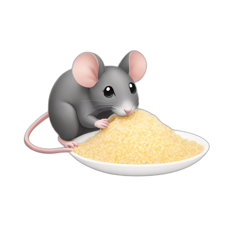 mouse eat rice emoji