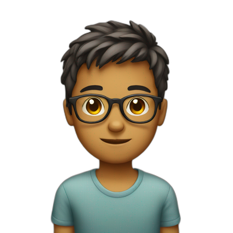 Boy in glasses emoji