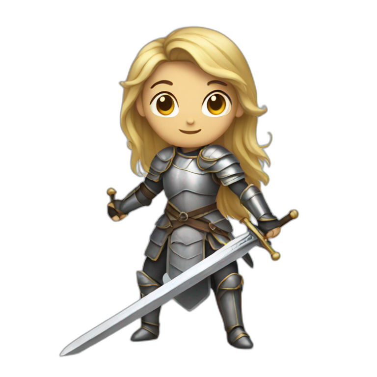 woman sword knight emoji