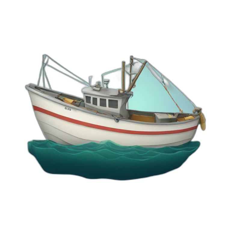 Fishing boat emoji