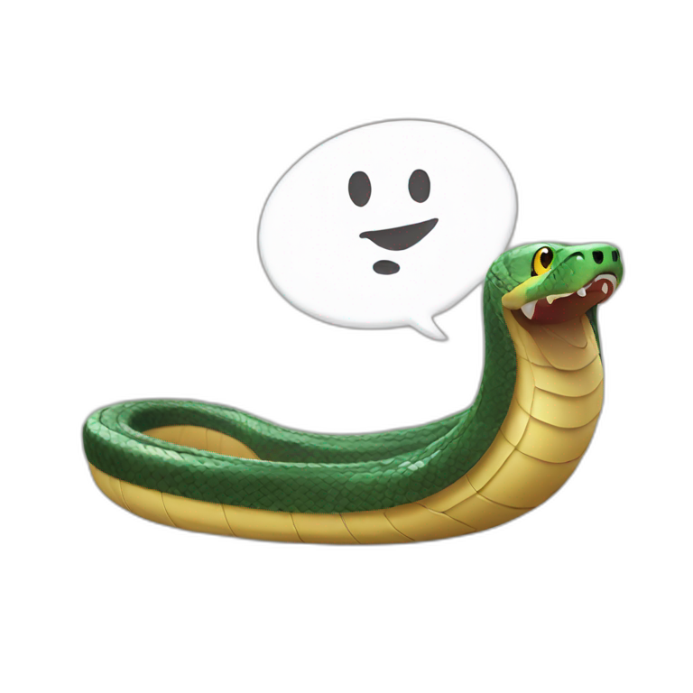 Snake with a speech bubble emoji