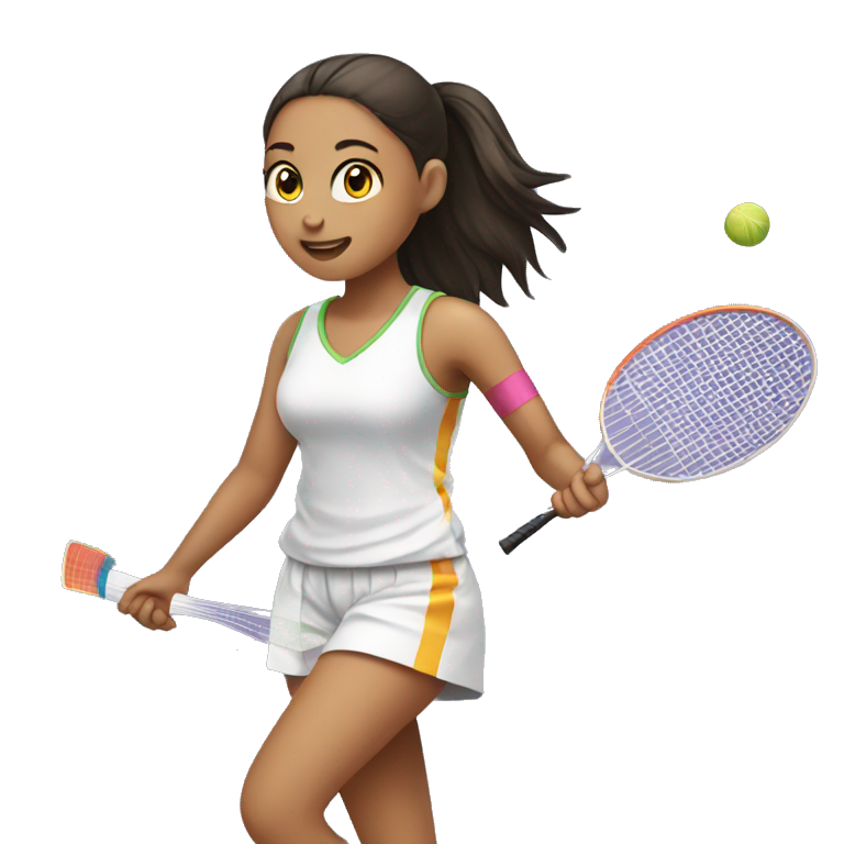 girl playing badminton emoji