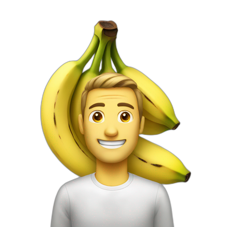 Bananas instead ears man face emoji