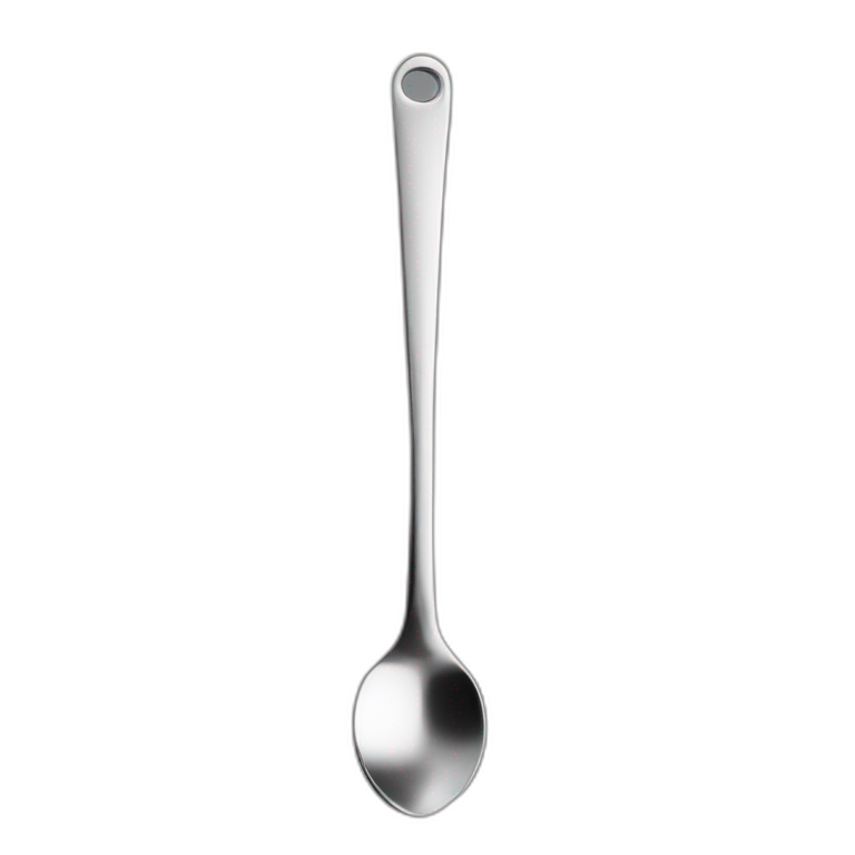 Stainless steel long cocktail mixing spoon emoji