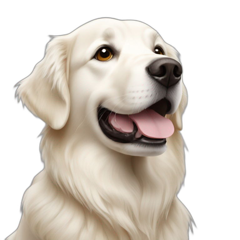 white golden retriever emoji