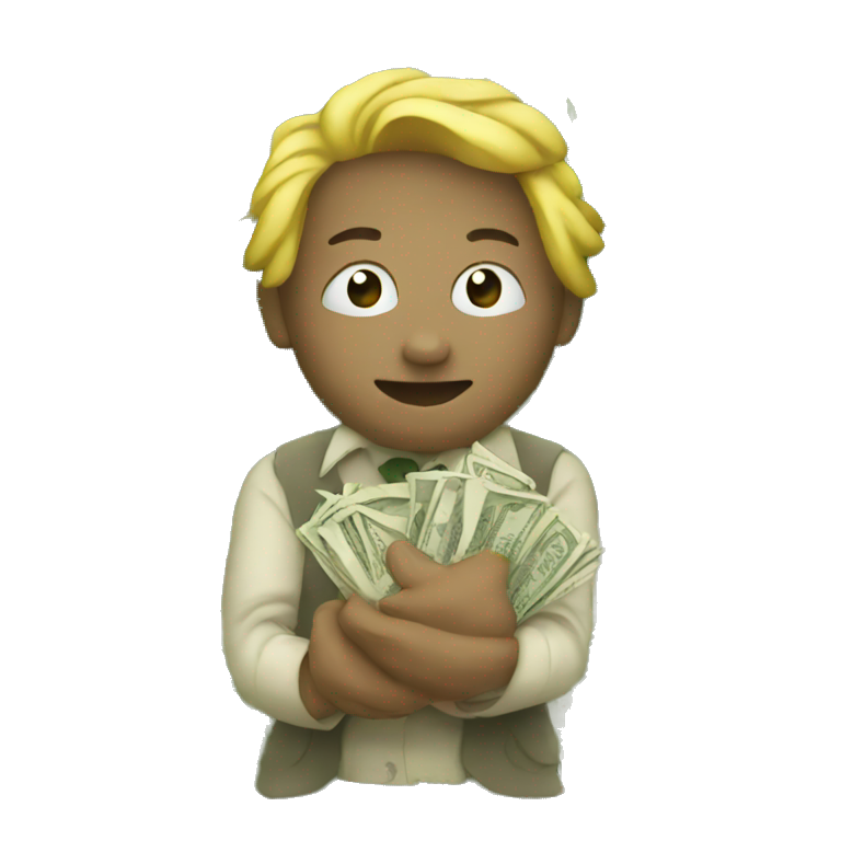 emoji holding money emoji