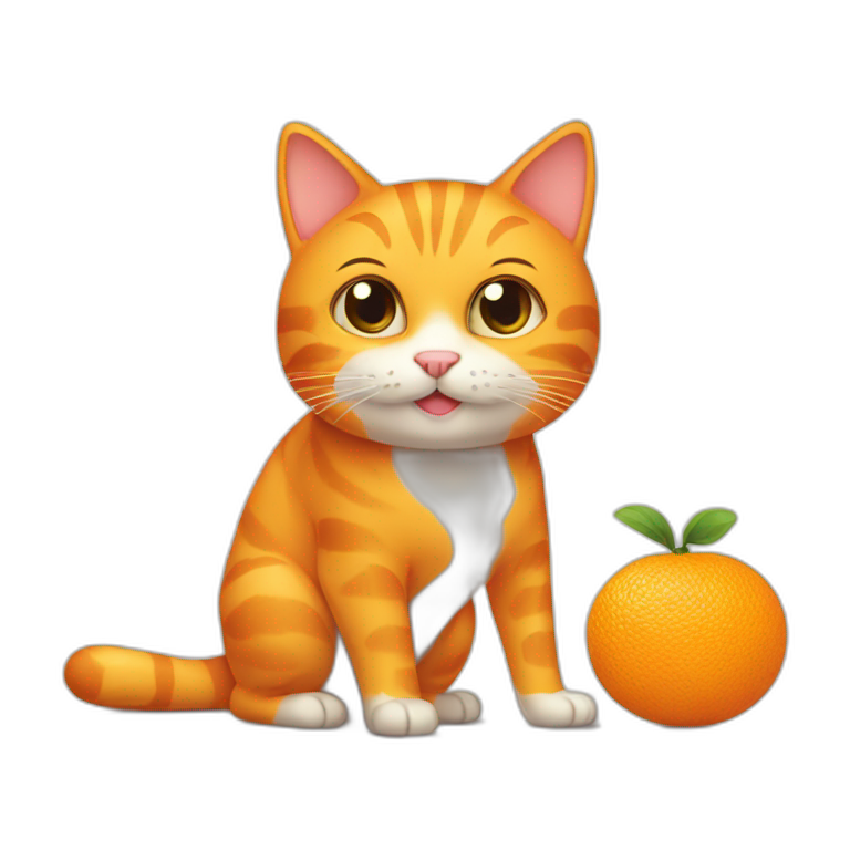 orange-cat-cleaning-orange-cat emoji