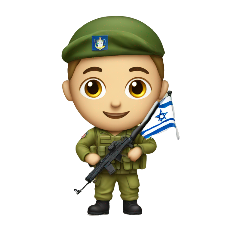 IDF soldier with israeli flag emoji