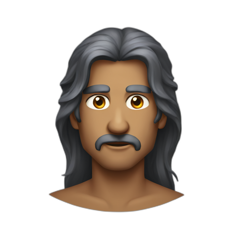 Long dark hair Sri Lankan dungeon master emoji