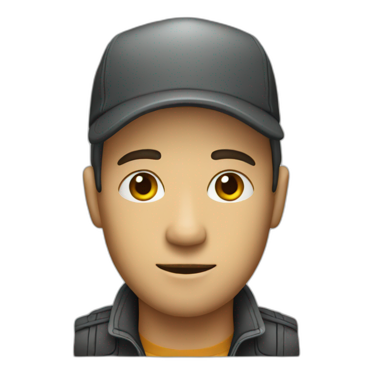 human with trucker head emoji