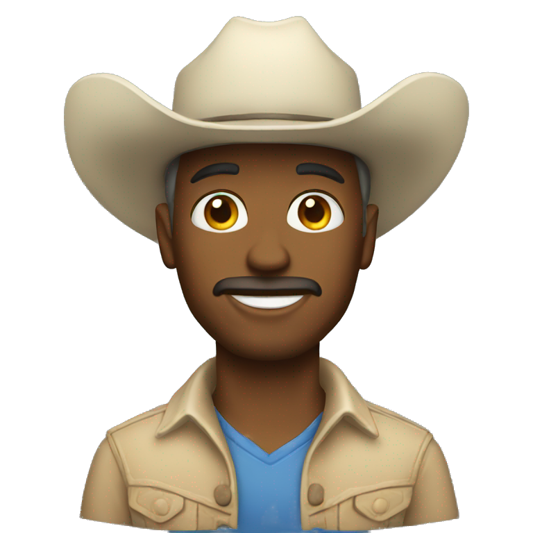 White cowboy with bleu eyes emoji
