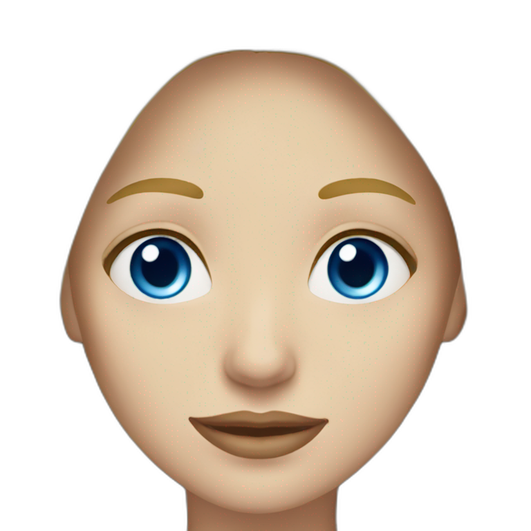 blonde woman with blue eyes and long hair emoji