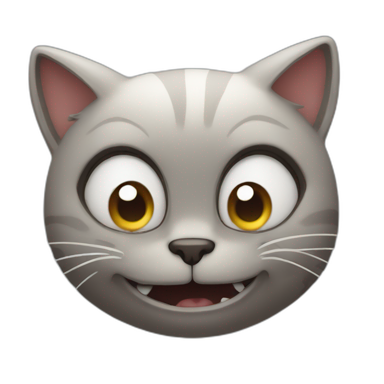 Crazy cat scared emoji