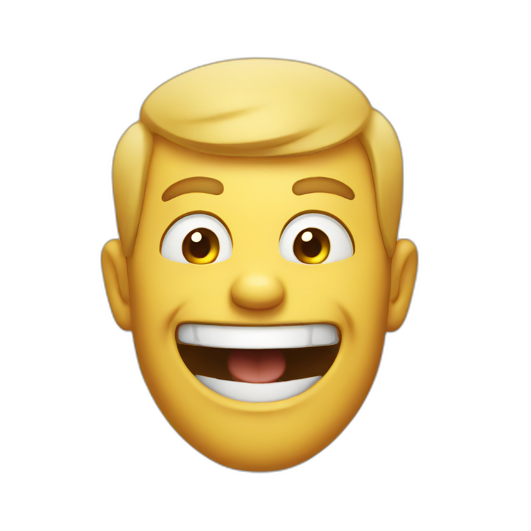 crazy dude laughing emoji