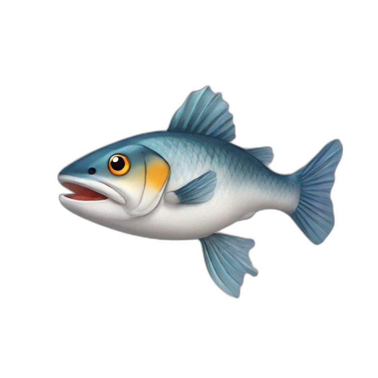 a fish with a goose mouth emoji