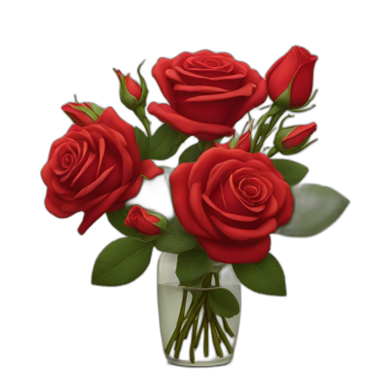 Red rose bouquet still life  emoji