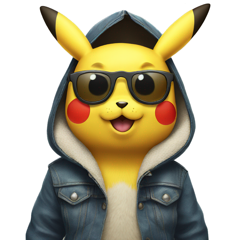 Pikachu wearing sunglasses emoji