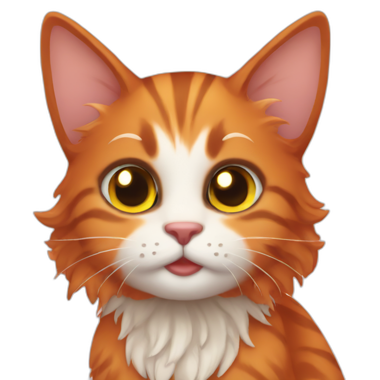 brown orange cat fairy emoji