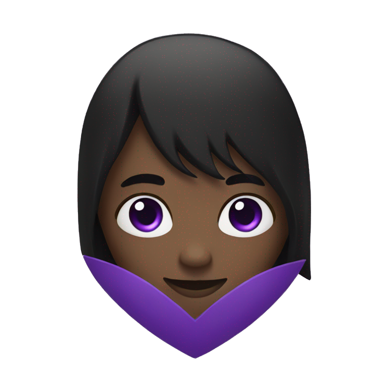 Half black and half Purple Heart emoji