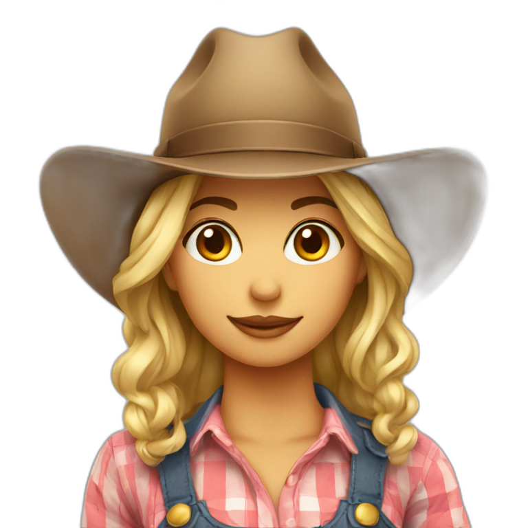 country girl with a hat emoji
