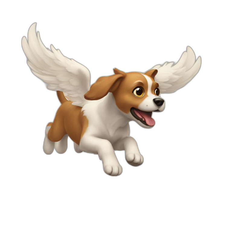 flying dog emoji