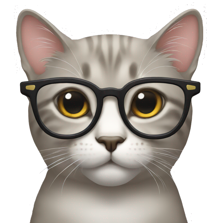 Gato con lentes  emoji