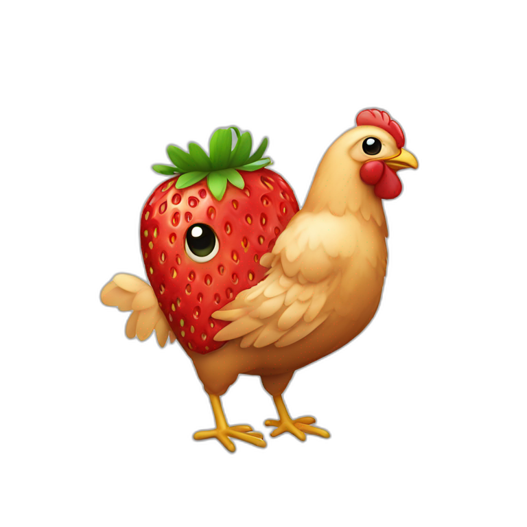 stawberry chicken emoji