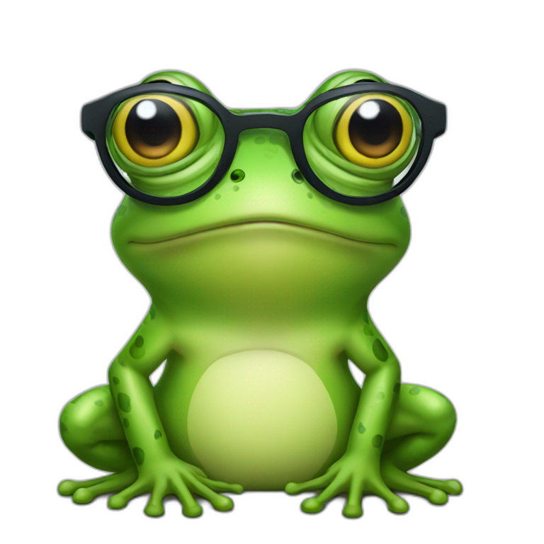 frog with glasses emoji