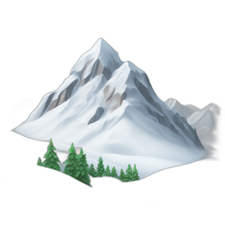 snowy mountain landscape emoji