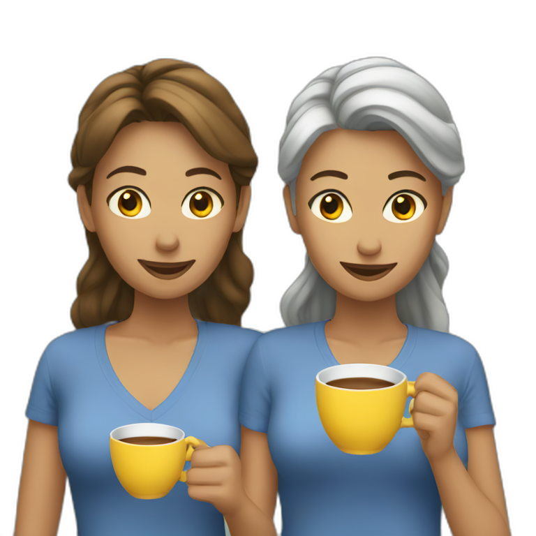 Two womens two cups emoji