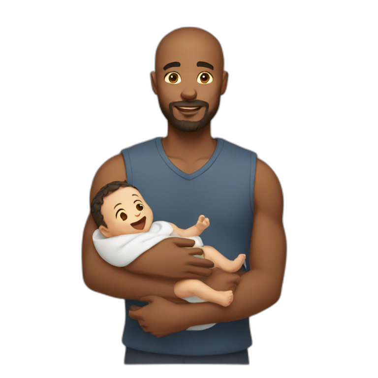 man holding baby emoji