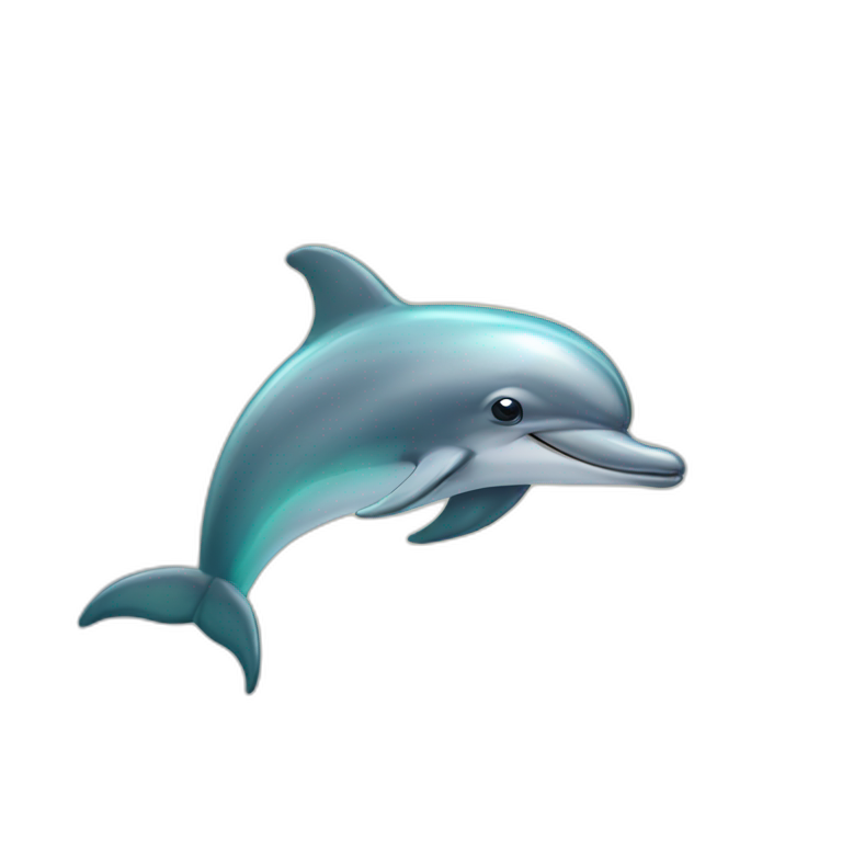 dolphin with a bow emoji