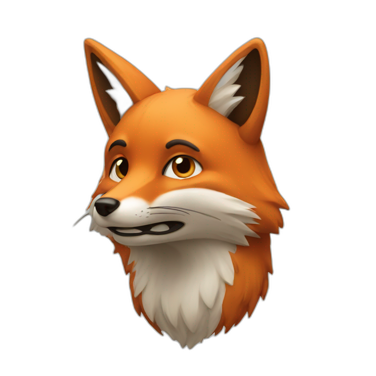 thinking face fox emoji