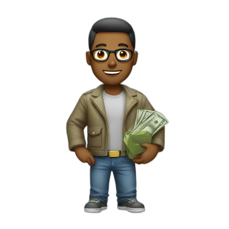 cool man with money icon emoji