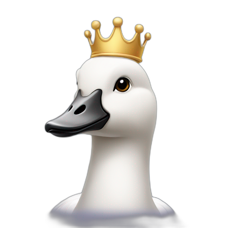 goose with a crown emoji