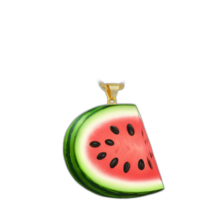 Watermelon-locket emoji