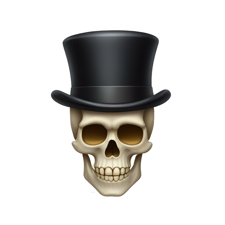 Skull with a top hat emoji