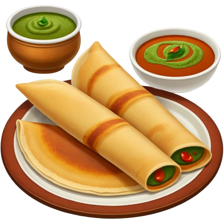 South Indian dosa with chutney emoji Sticker
