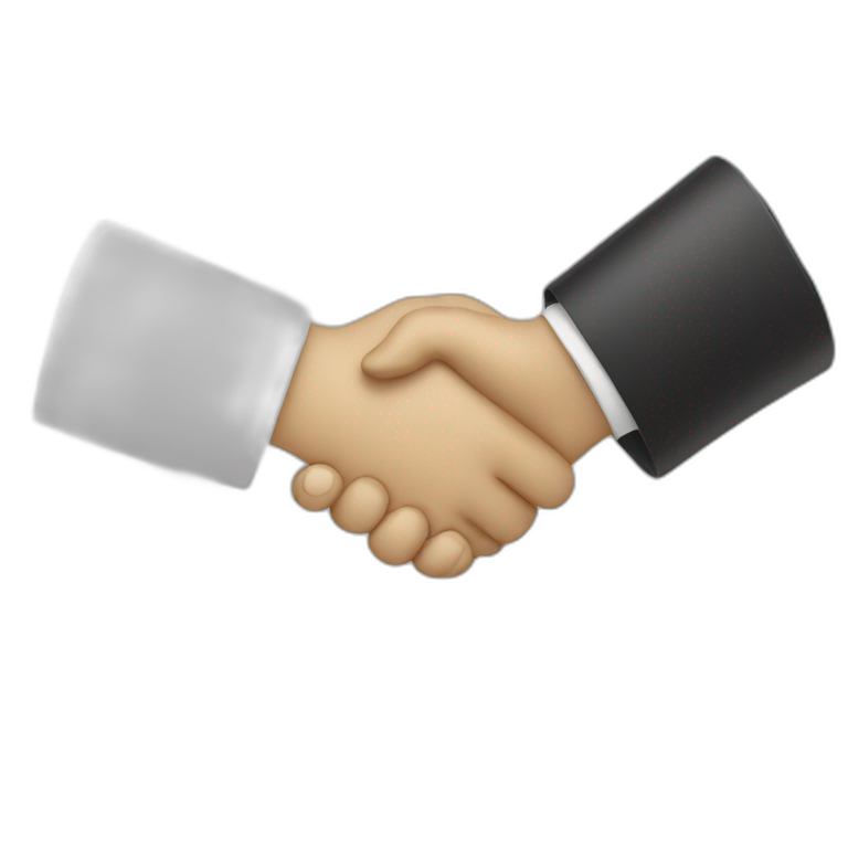 people shake hands with pen emoji