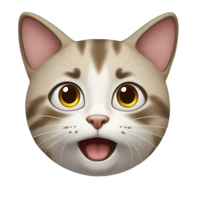 surprised cat emoji