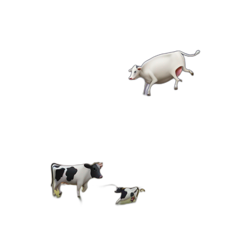 ovni abducting a cow emoji