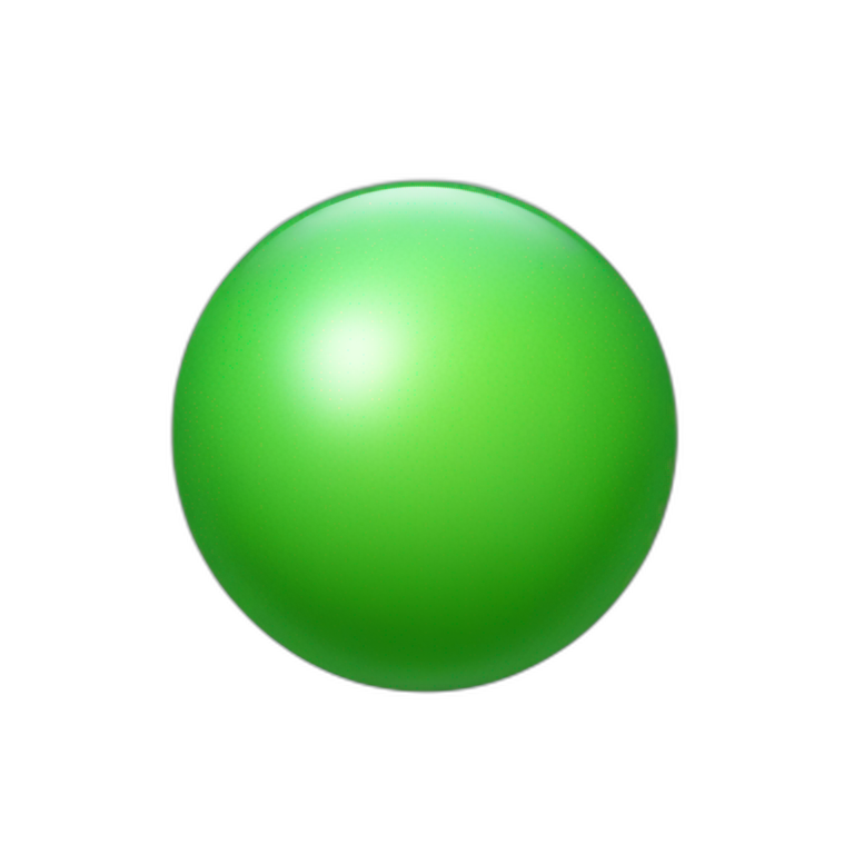 modern green sphere emoji