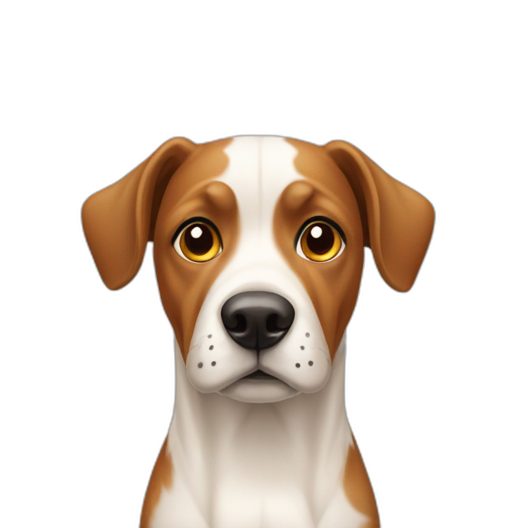 swiss dog without white and nose emoji