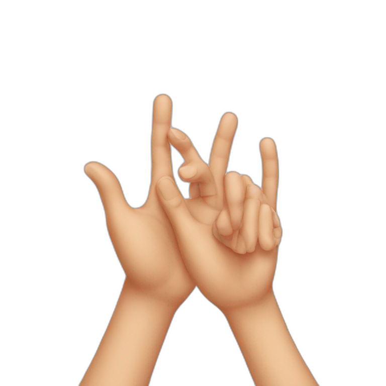 Hands doing heart with fingers emoji
