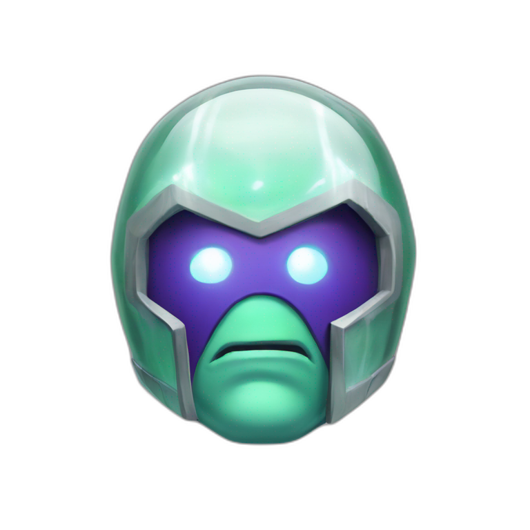 Electric bubble glass mysterio head emoji