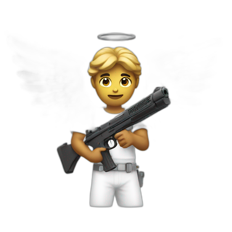 Angel holding gun emoji