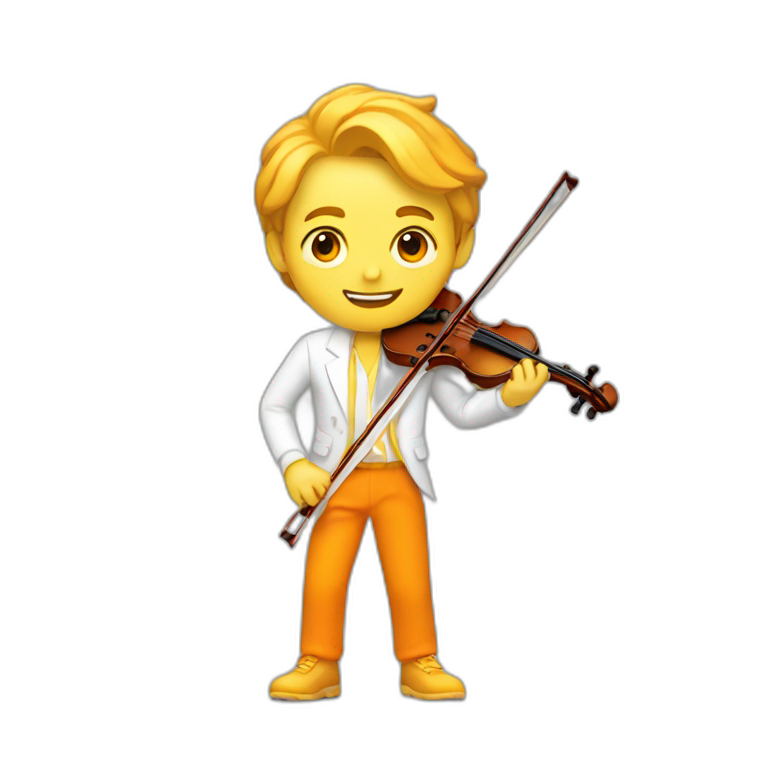 yellow-boy-with-white-jacket-and-orange-trousers-holding-in-his-hands-violin-and-paintbrush emoji