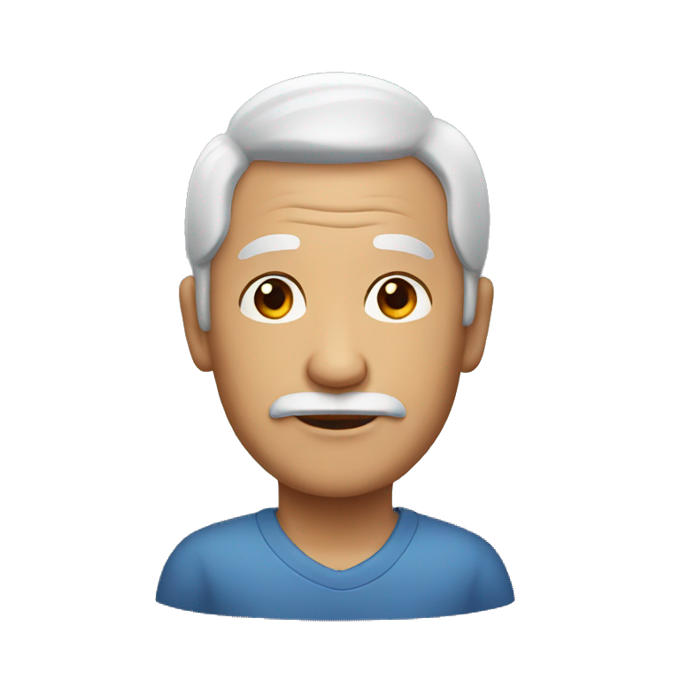 grand father with black hair emoji