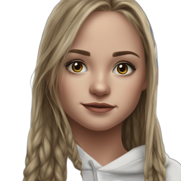 blonde girl in hoodie emoji