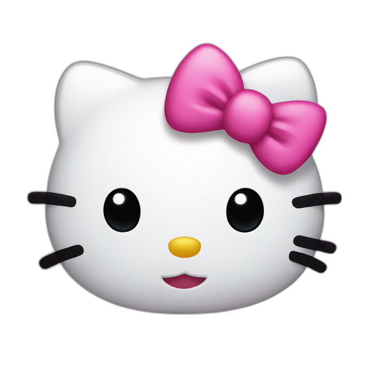 Hello Kitty pink emoji